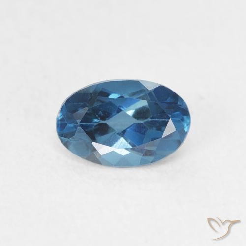 0.60ct Naturel Bleu Londres Topaze, ovale, VVS-VS