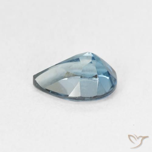 Topaze Bleu Londres naturelle En forme de poire, 0.87 ct, VVS-VS