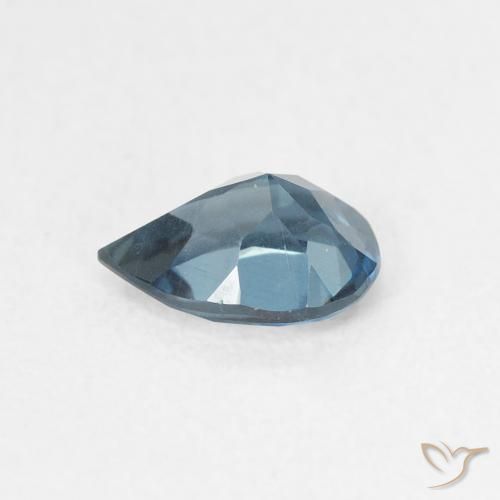 Topaze Bleu Londres naturelle En forme de poire, 0.75 ct, VVS-VS