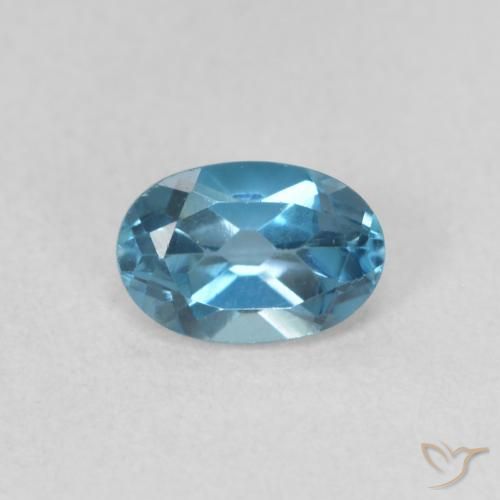 0.59ct Naturel Bleu Londres Topaze, ovale, VVS-VS