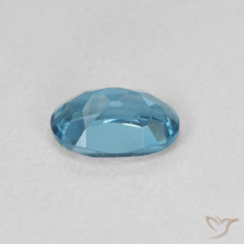 Topaze Bleu Londres naturelle ovale, 0.59 ct, VVS-VS