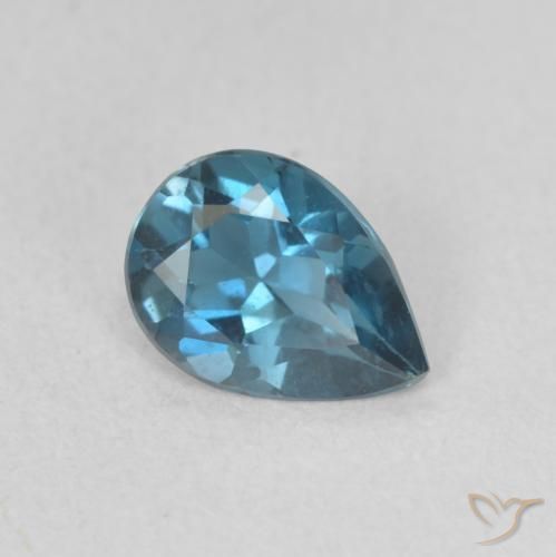 Topaze Bleu Londres naturelle En forme de poire, 0.67 ct, VVS-VS