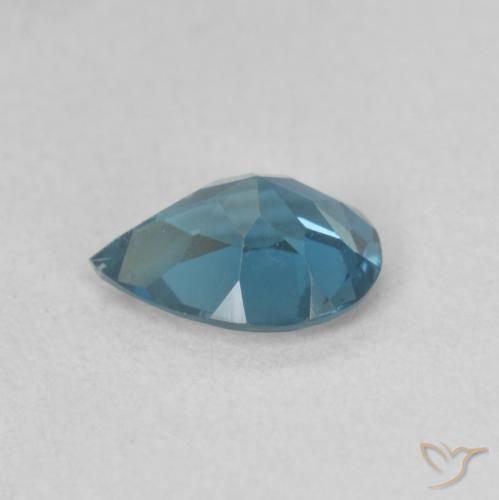 Topaze Bleu Londres naturelle En forme de poire, 0.67 ct, VVS-VS