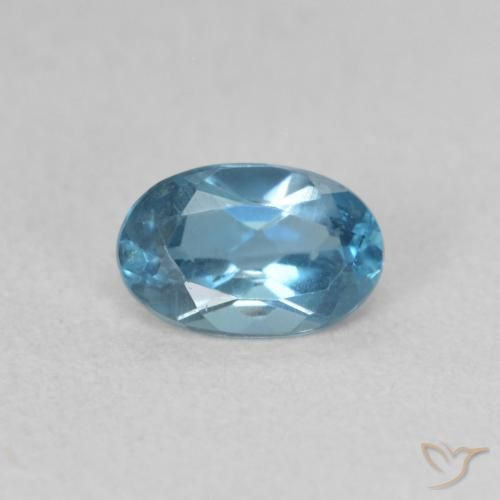 Topaze Bleu Londres naturelle ovale, 0.60 ct, VVS-VS