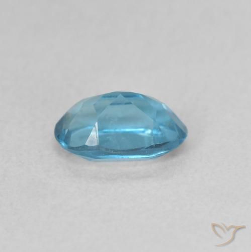 Topaze Bleu Londres naturelle ovale, 0.57 ct, VVS-VS