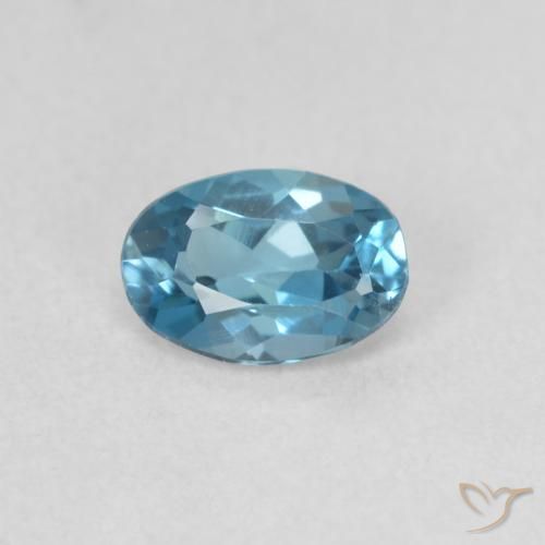 0.50ct Naturel Bleu Londres Topaze, ovale, VVS-VS