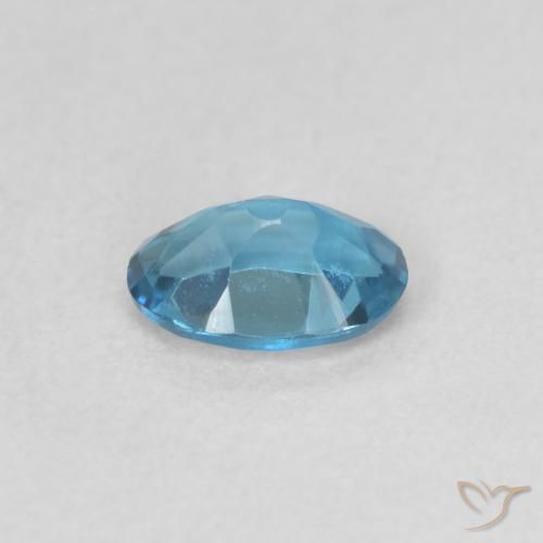 Topaze Bleu Londres naturelle ovale, 0.50 ct, VVS-VS