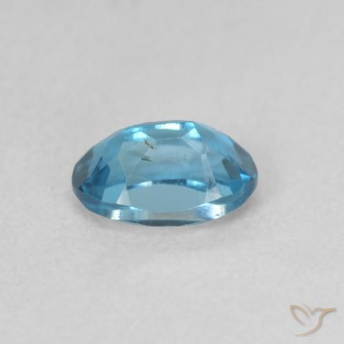 Topaze Bleu Londres naturelle ovale, 0.64 ct, VVS-VS