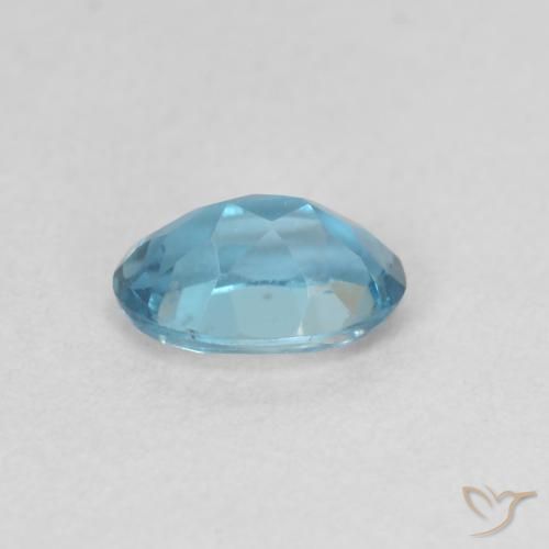 Topaze Bleu Londres naturelle ovale, 0.59 ct, VVS-VS