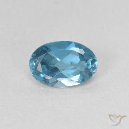 Topaze Bleu Londres naturelle ovale, 0.53 ct, VVS-VS