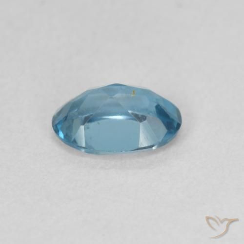 Topaze Bleu Londres naturelle ovale, 0.53 ct, VVS-VS
