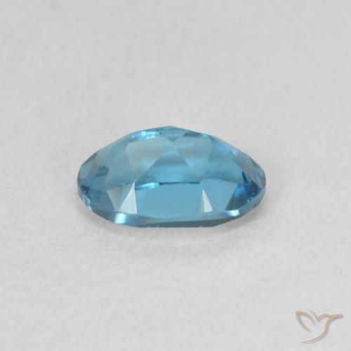 Topaze Bleu Londres naturelle ovale, 0.59 ct, VVS-VS