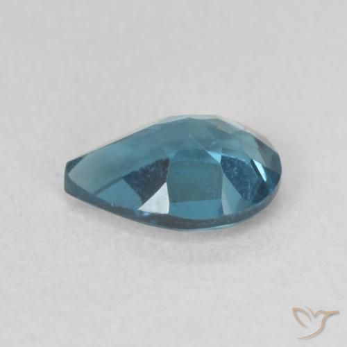 Topaze Bleu Londres naturelle En forme de poire, 0.83 ct, VVS-VS