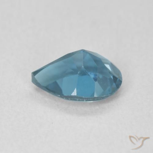 Topaze Bleu Londres naturelle En forme de poire, 0.73 ct, VVS-VS