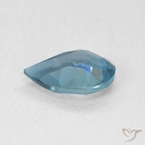 Topaze Bleu Londres naturelle En forme de poire, 0.79 ct, VVS-VS