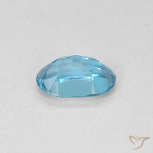 Topaze Bleu Londres naturelle ovale, 0.52 ct, VVS-VS