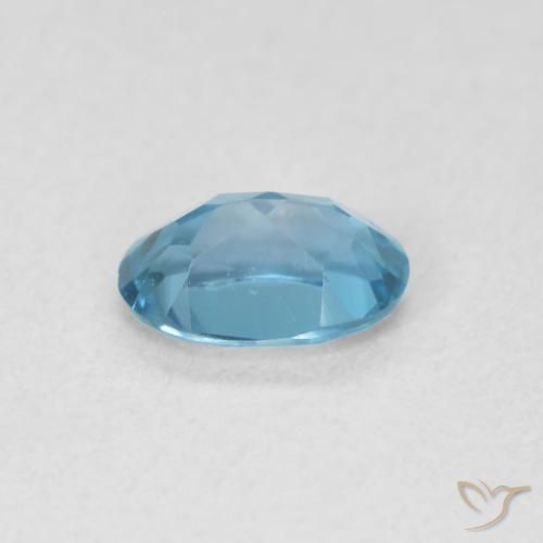 Topaze Bleu Londres naturelle ovale, 0.57 ct, VVS-VS