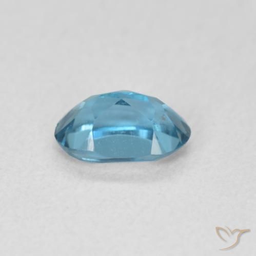 Topaze Bleu Londres naturelle ovale, 0.59 ct, VVS-VS