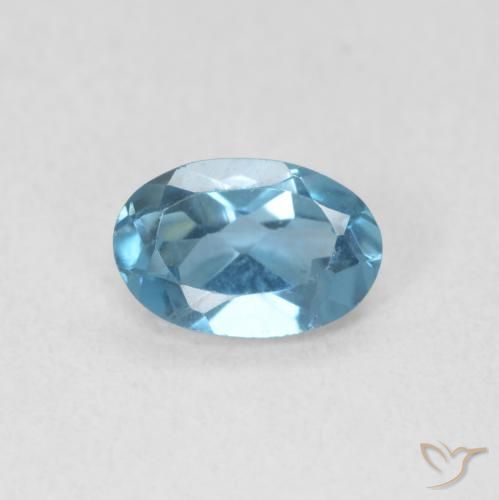 0.59ct Naturel Bleu Londres Topaze, ovale, VVS-VS