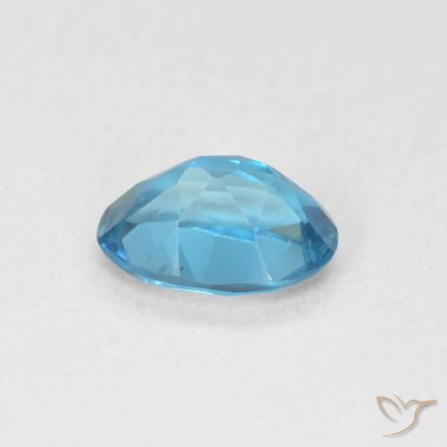 Topaze Bleu Londres naturelle ovale, 0.62 ct, VVS-VS