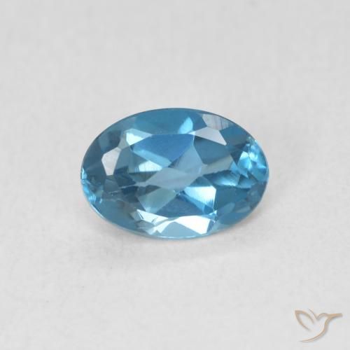 0.58ct Naturel Bleu Londres Topaze, ovale, VVS-VS