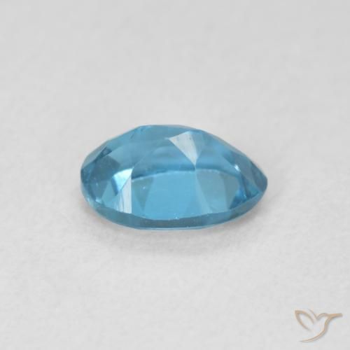 Topaze Bleu Londres naturelle ovale, 0.58 ct, VVS-VS