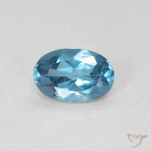 Topaze Bleu Londres naturelle ovale, 0.56 ct, VVS-VS