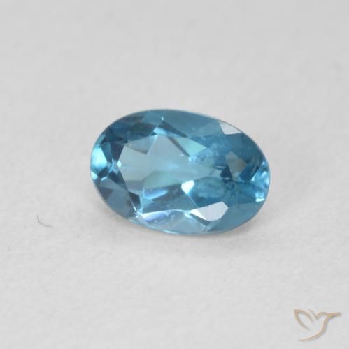 Topaze Bleu Londres naturelle ovale, 0.56 ct, VVS-VS