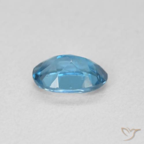 Topaze Bleu Londres naturelle ovale, 0.56 ct, VVS-VS