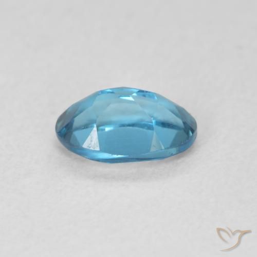 Topaze Bleu Londres naturelle ovale, 0.60 ct, VVS-VS