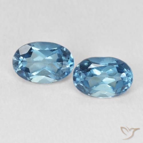 1.19ctw Naturel Bleu Londres Topaze, ovale, VVS-VS