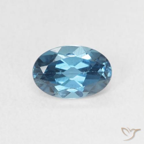 0.56ct Naturel Bleu Londres Topaze, ovale, VVS-VS