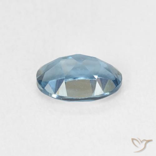 Topaze Bleu Londres naturelle ovale, 0.56 ct, VVS-VS