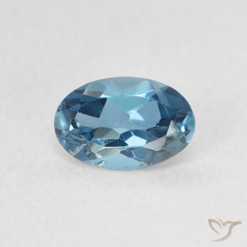 0.58ct Naturel Bleu Londres Topaze, ovale, VVS-VS