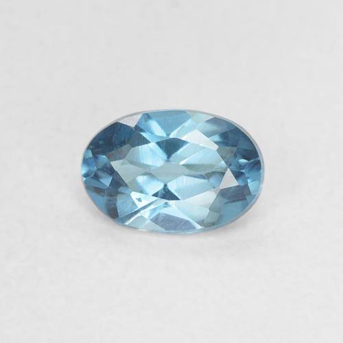 Topaze Bleu Londres naturelle ovale, 0.49 ct, VVS-VS
