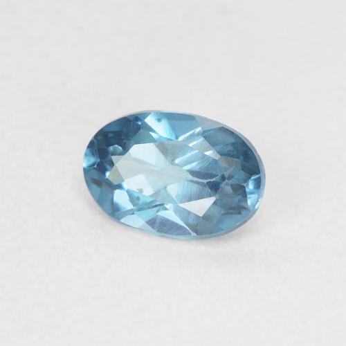 Topaze Bleu Londres naturelle ovale, 0.49 ct, VVS-VS