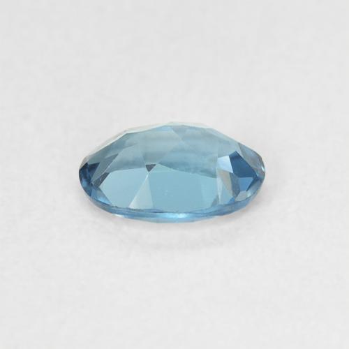 Topaze Bleu aquatique argent intense naturelle Coupe ovale, 0.49 ct, VVS-VS