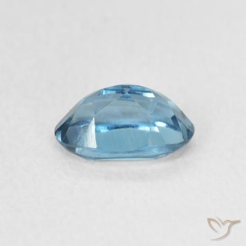Topaze Bleu Londres naturelle ovale, 0.61 ct, VVS-VS