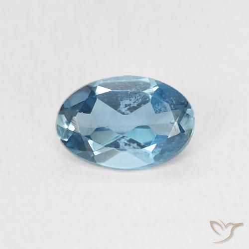 0.54ct Naturel Bleu Londres Topaze, ovale, VVS-VS