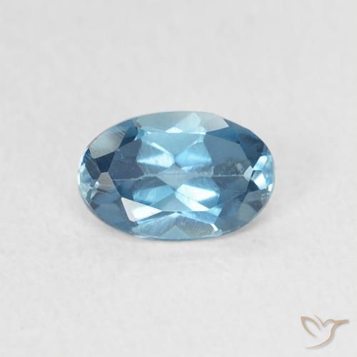 0.52ct Naturel Bleu Londres Topaze, ovale, VVS-VS