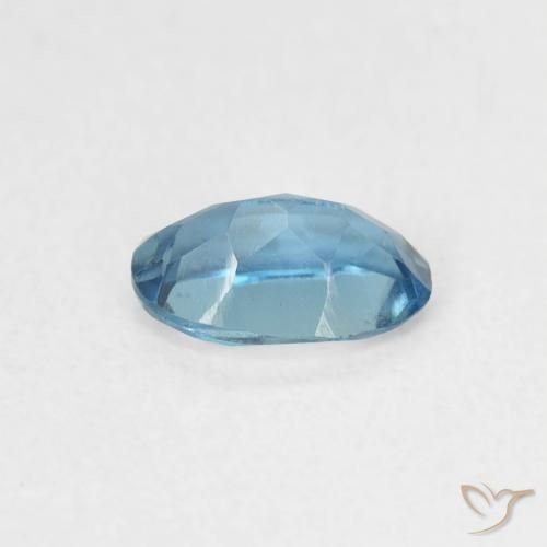 Topaze Bleu Londres naturelle ovale, 0.52 ct, VVS-VS