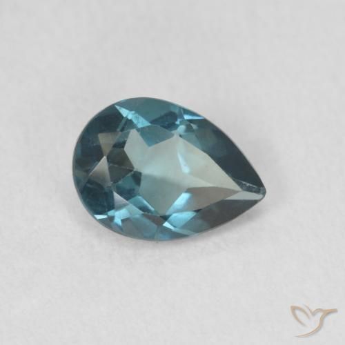 Topaze Bleu Londres naturelle En forme de poire, 0.80 ct, VS