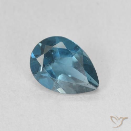 Topaze Bleu Londres naturelle En forme de poire, 0.89 ct, VS