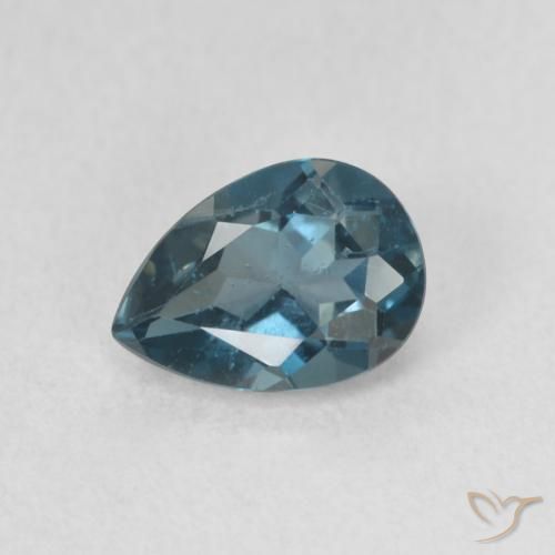 0.86ct Naturel Bleu Londres Topaze, En forme de poire, VS
