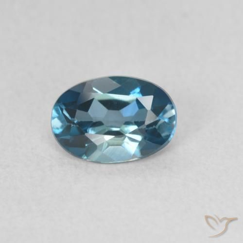 Topaze Bleu Londres naturelle ovale, 0.53 ct, VS