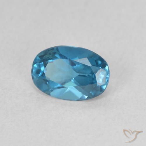 Topaze Bleu Londres naturelle ovale, 0.52 ct, VS