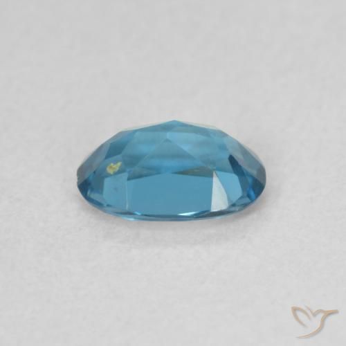 Topaze Bleu Londres naturelle ovale, 0.52 ct, VS