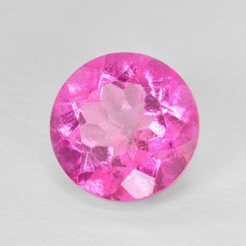 Topaze rose naturelle coupe roude, 3,31 ct, VVS-VS