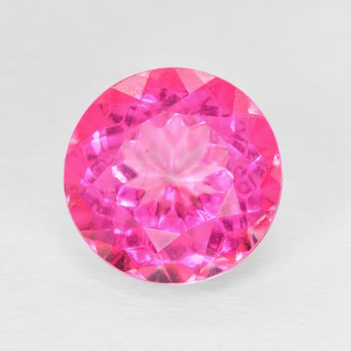 Topaze rose de 6,57 carats,, Tour Topaze en vrac du Brésil, Gemme naturelle, 11,1 mm, Photo A