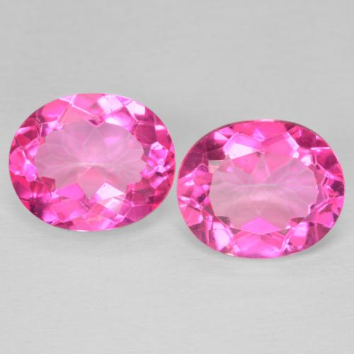 11.84ctw Naturel Magenta profond Topaze, ovale, VVS-VS